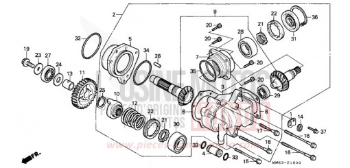 ARBRE TRANSVERSAL VT1100CJ de 1988